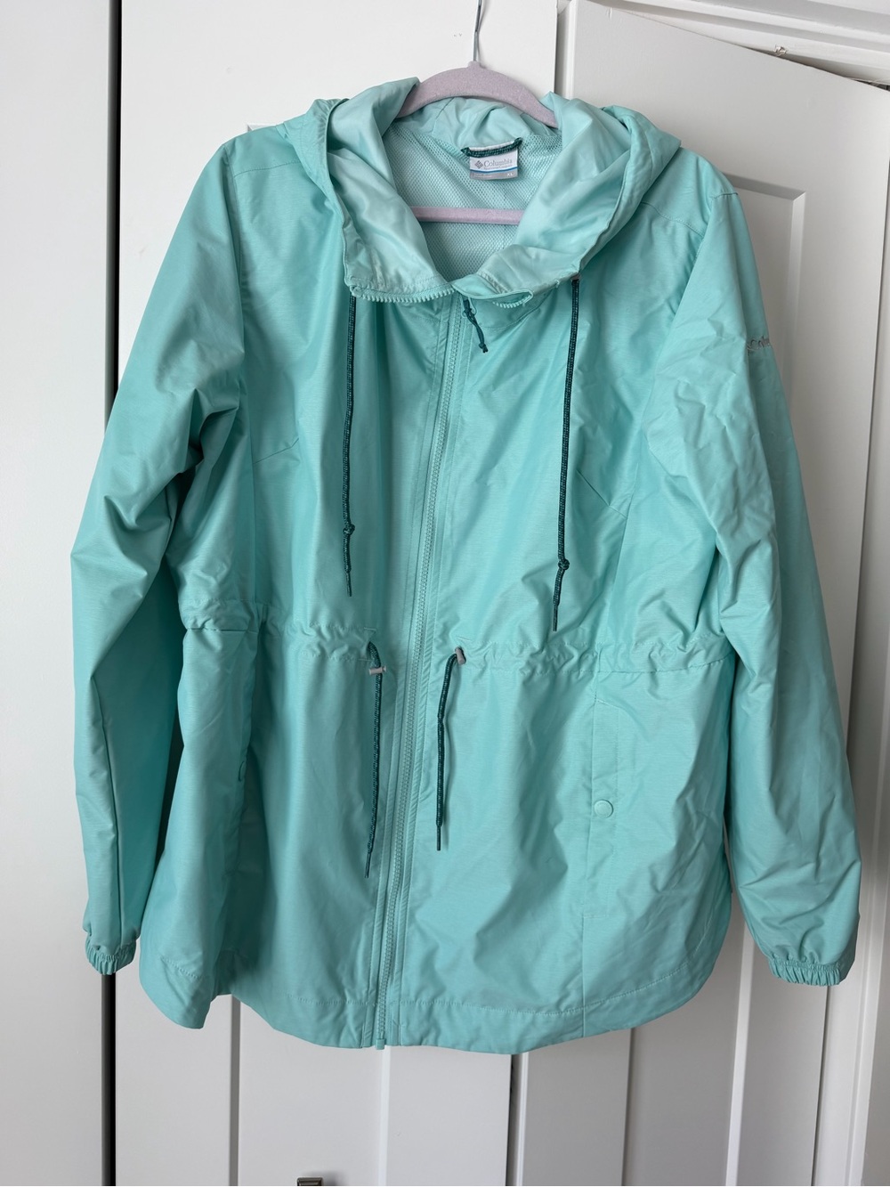 Columbia Women's Mint Hooded Rain Jacket XL